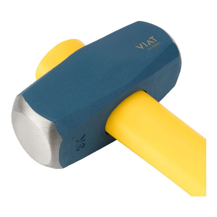 Viat Maza para Demolición y Golpeo, Cabeza Acero Forjado Endurecido, Mango Bimaterial Fibra Vidrio, 3.5 kg, Dimensiones 143 x 910 x 60 mm