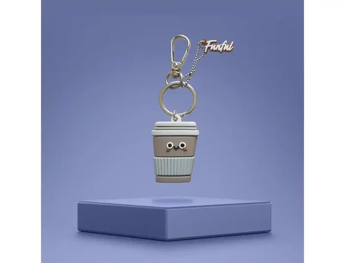 Funful Memoria USB Llavero Café 32GB con Adaptador USB C Compatible Windows macOS Linux