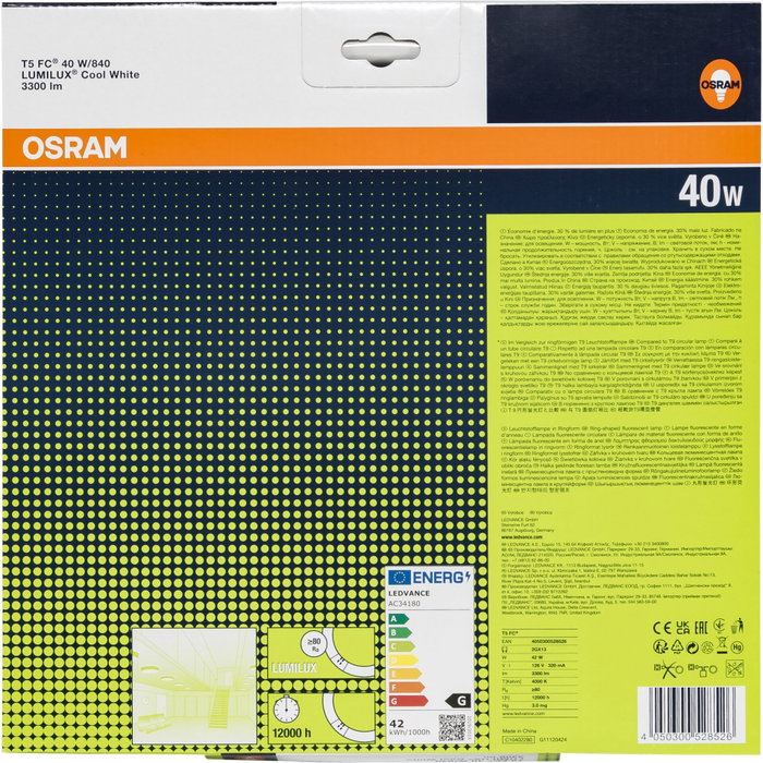 Osram Lámpara Fluorescente Circular T5 FC 40W 840 2GX13