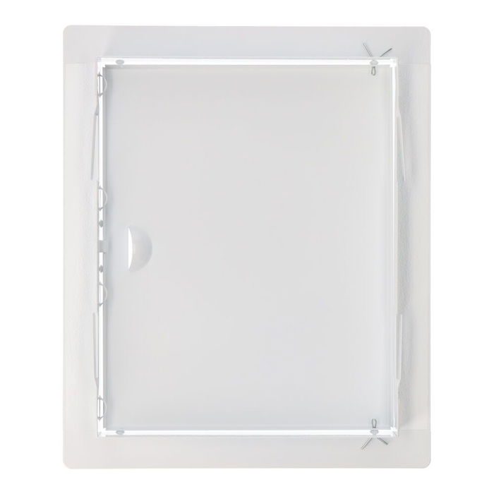 Edm Tapa de registro rectangular acero empotrable 20x25cm blanca