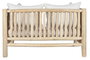 DKD Home Decor Sofá Teca Poliester Blanco y Natural