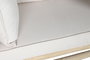 DKD Home Decor Sofá Teca Poliester Blanco y Natural