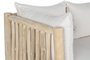 DKD Home Decor Sofá Teca Poliester Blanco y Natural