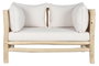 DKD Home Decor Sofá Teca Poliester Blanco y Natural