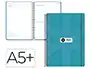 Antartik Agenda Escolar 2026-2027 Bilingüe, Día Página, A5+, Espiral, Color Turquesa, 80g FSC