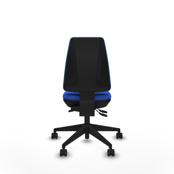 PIQUERAS Y CRESPO Silla de oficina Elche con mecanismo Asincro, Tela Azul, Sin brazos