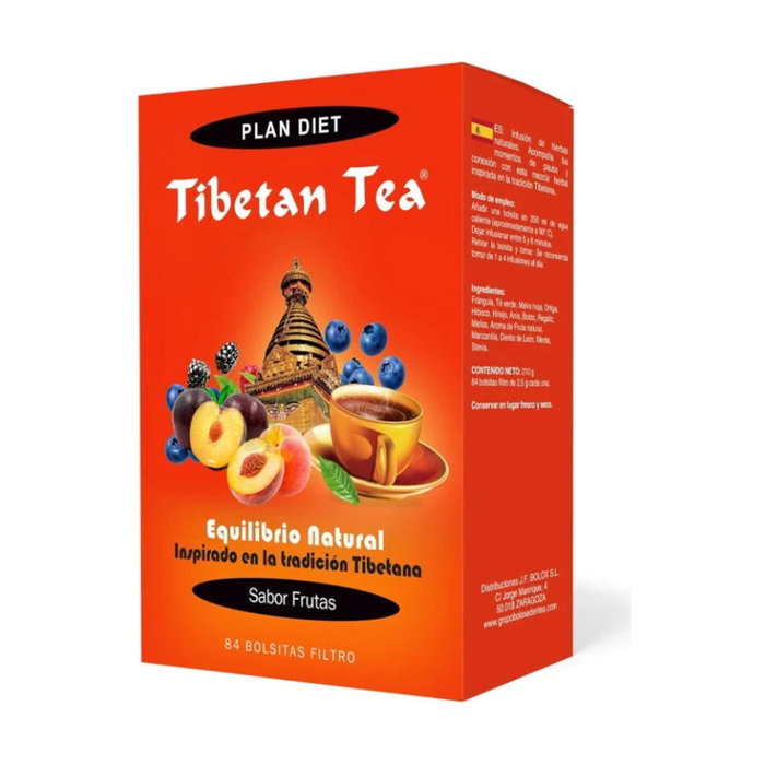 Tibetan Tea Infusión de Hierbas Sabor Frutas, 84 Filtros - Dietética y Nutrición Tibetan Tea Infusión de Hierbas Sabor Frutas, 84 Filtros - Dietética y Nutrición