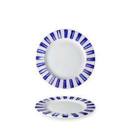 Langenthal INDIGO RAYAS Plato Llano Porcelana Color Maritime 20 cm - Vajilla (Set de 6)