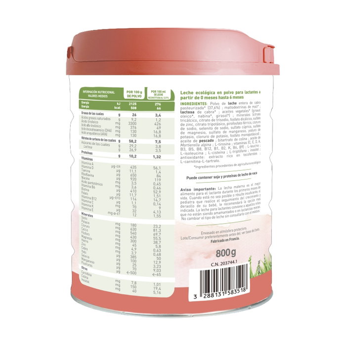 Babybio Leche Caprea 1 Bio 0m+ 800g