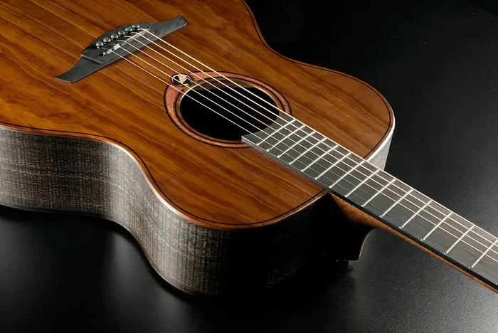 LAG Guitarra Acústica Auditorium Sauvage Lag Acabado Satinado Cuerpo de Eucalipto Tapa Maciza Brankowood 6 Cuerdas