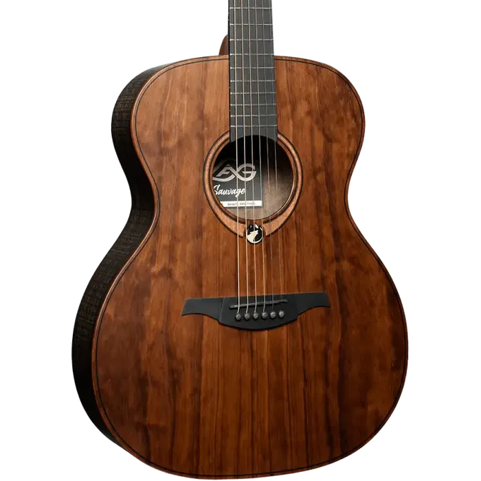 LAG Guitarra Acústica Auditorium Sauvage Lag Acabado Satinado Cuerpo de Eucalipto Tapa Maciza Brankowood 6 Cuerdas