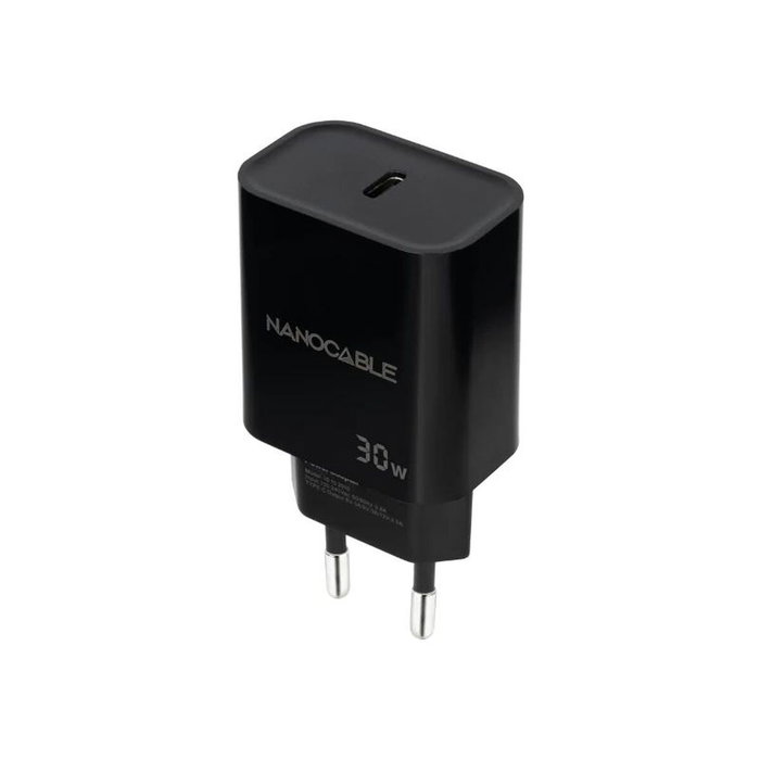 Nanocable Cargador USB-C PD 30W Negro