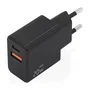 Aisens Cargador GaN 20W con USB-C y USB-A Negro A110-1026