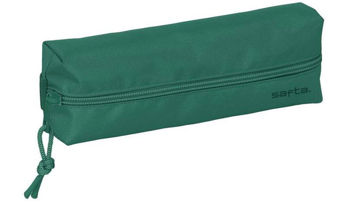 Safta Portatodo Rectangular con Goma Elástica 22cm Dark Green 22x4x7 cm