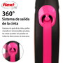 Flexi New NEON Cinta Rosa 5m para perros hasta 25kg