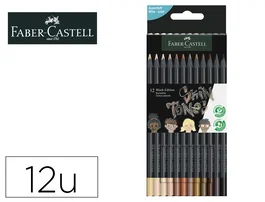 Faber-Castell Black Edition Lápices de Colores Tonos de Piel, 12 Unidades