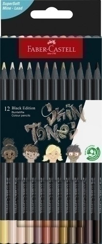 Faber-Castell Black Edition Tonos Piel, 12 unidades