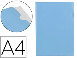 Liderpapel Carpeta Uñero Polipropileno Celeste Opaco Din A4 Capacidad 20 Hojas