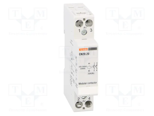 LOVATO ELECTRIC Contactor CN20 2-polar 20A 220÷230VAC/VDC