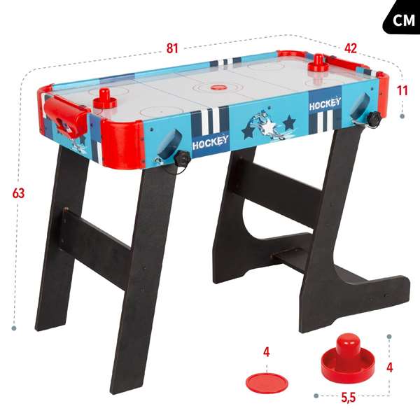Color Baby Juego Hockey Hielo Eléctrico de Madera Plegable 81x42x63 cm