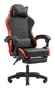 Mars Gaming MGC-X Silla Gaming Ergonómica con Respaldo Reclinable, Soporte Lumbar/Cervical y Reposapiés - Color Negro/Rojo