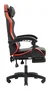 Mars Gaming MGC-X Silla Gaming Ergonómica con Respaldo Reclinable, Soporte Lumbar/Cervical y Reposapiés - Color Negro/Rojo