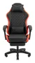 Mars Gaming MGC-X Silla Gaming Ergonómica con Respaldo Reclinable, Soporte Lumbar/Cervical y Reposapiés - Color Negro/Rojo