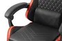 Mars Gaming MGC-X Silla Gaming Ergonómica con Respaldo Reclinable, Soporte Lumbar/Cervical y Reposapiés - Color Negro/Rojo