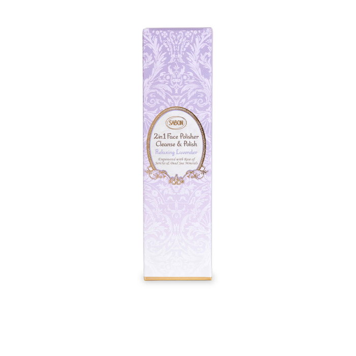 Sabon Exfoliante Facial 2 en 1 Relaxing Lavender con Jojoba y Minerales del Mar Muerto para Piel Radiante - 60 ml