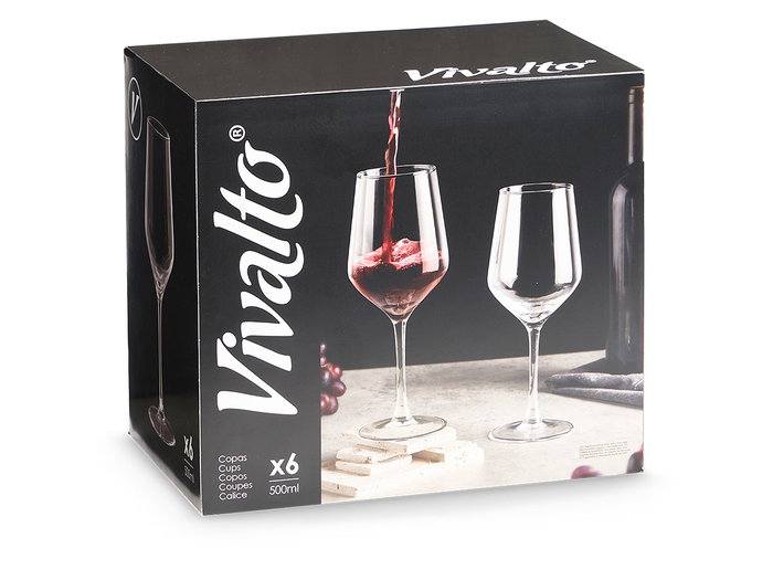 Vivalto Copa Vino 500 ml 8.5x23.5x8.5 cm (Set de 24) Vivalto Copa Vino 500 ml 8.5x23.5x8.5 cm (Set de 24)