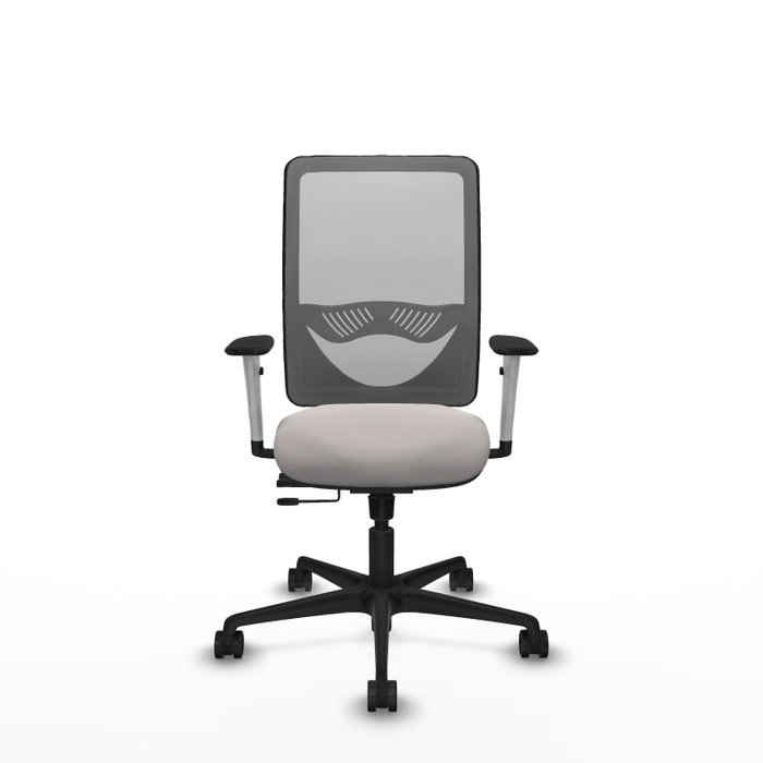 PIQUERAS Y CRESPO Silla de oficina Zulema con mecanismo Sincro/Traslack, Blanco y Gris