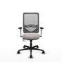 PIQUERAS Y CRESPO Silla de oficina Zulema con mecanismo Sincro/Traslack, Blanco y Gris