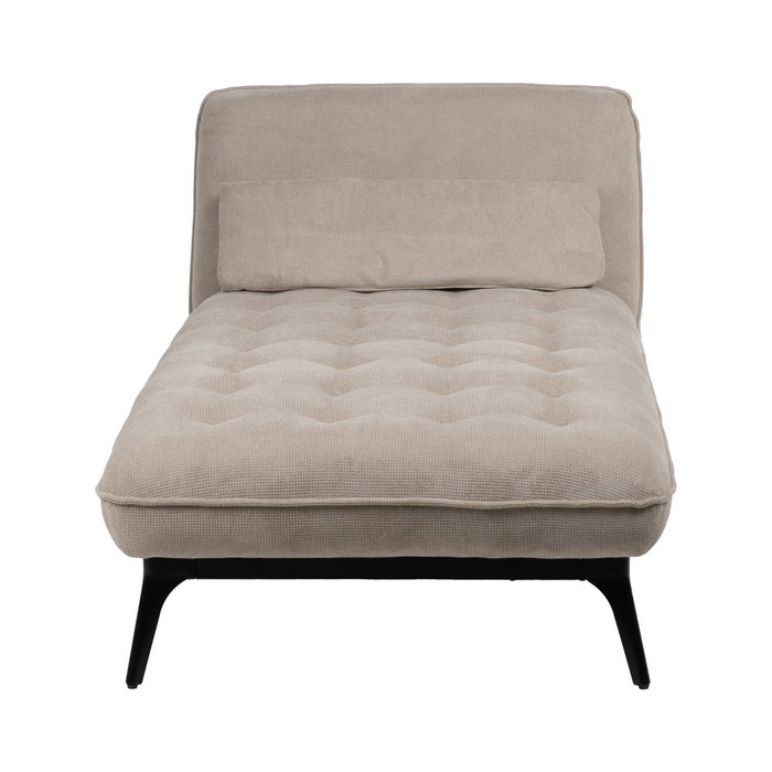 Chaise-Lounger Taupe Tejido-Metal 168 X 90 X 82 cm