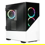 Enermax K8 Midi Tower PC - Caja Gaming ARGB Snow White/Black, ATX/micro-ATX/Mini-ITX, Vidrio Templado, 3 Ventiladores ARGB Incluidos, Gestión de Cables