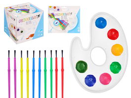 Pincello Juego 10 Pinceles Y Paleta Pinturas 24x20.5x1.5 cm (Set de 48)