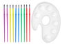 Pincello Juego 10 Pinceles Y Paleta Pinturas 24x20.5x1.5 cm (Set de 48)