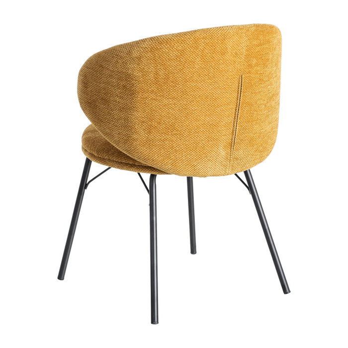 Silla Mostaza Tejido-Metal Contract 57 X 53 X 75 cm (Set de 2)