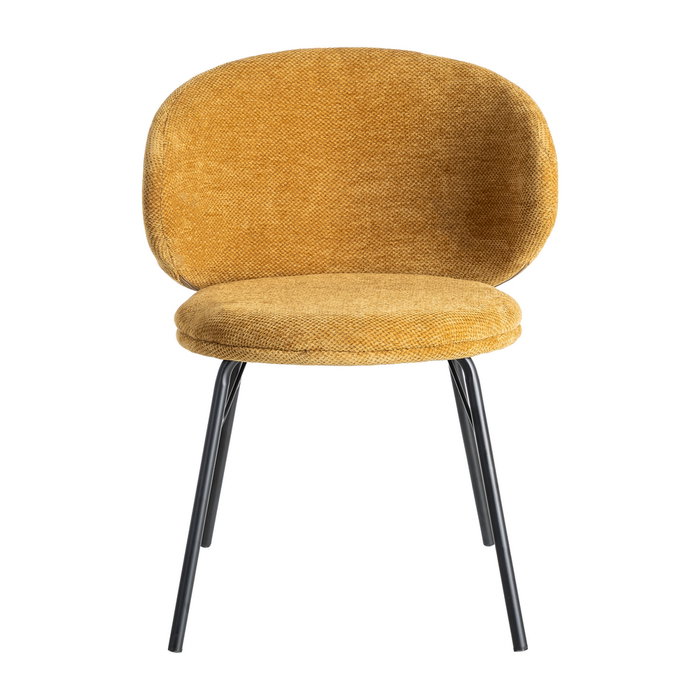 Silla Mostaza Tejido-Metal Contract 57 X 53 X 75 cm (Set de 2)