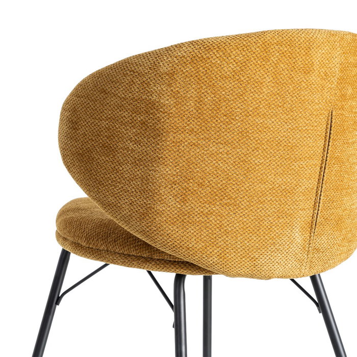 Silla Mostaza Tejido-Metal Contract 57 X 53 X 75 cm (Set de 2)