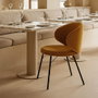 Silla Mostaza Tejido-Metal Contract 57 X 53 X 75 cm (Set de 2)
