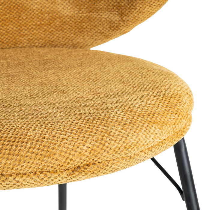 Silla Mostaza Tejido-Metal Contract 57 X 53 X 75 cm (Set de 2)
