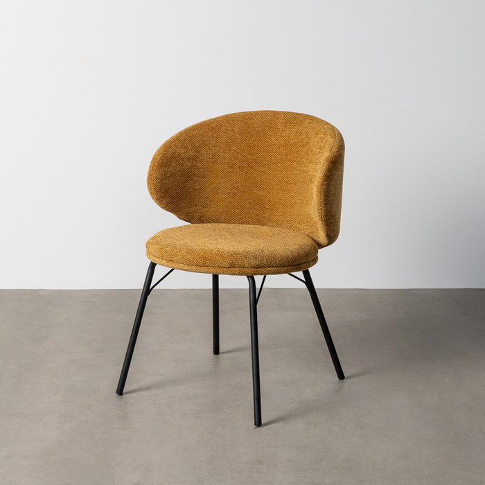 Silla Mostaza Tejido-Metal Contract 57 X 53 X 75 cm (Set de 2)