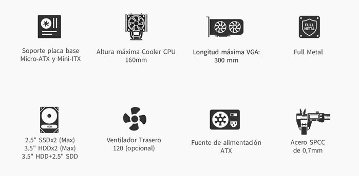 Coolbox M100 Caja Semitorre Negro