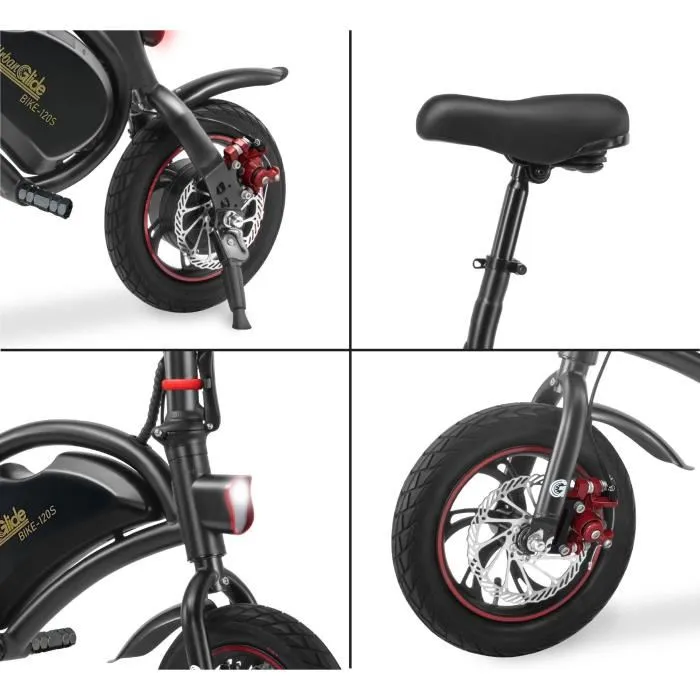 Urbanglide Bicicleta de equilibrio eléctrica BIKE 120S 350 W 12'' Negra Urbanglide Bicicleta de equilibrio eléctrica BIKE 120S 350 W 12'' Negra