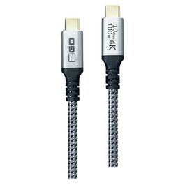 2GO Cable USB-C 797512 - Cable de Carga Rápida USB-C a USB-C 100W 10Gbps 1.2m para Datos, Negro
