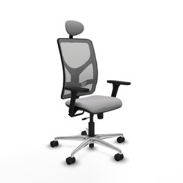 PIQUERAS Y CRESPO Silla de oficina Motilla con mecanismo Sincro/Traslack, Gris