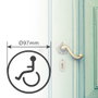 GSC Evolution Símbolo baño adhesivo minusválido Ø97mm