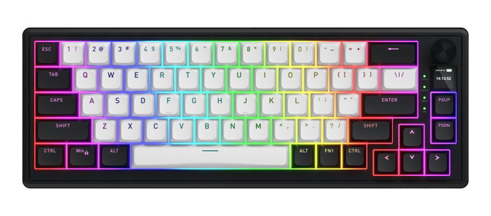Hator Skyfall 65 Aurum Ice Teclado Gaming Inalámbrico Blanco-Negro Hator Skyfall 65 Aurum Ice Teclado Gaming Inalámbrico Blanco-Negro