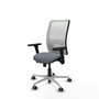 PIQUERAS Y CRESPO Silla de oficina Zulema con mecanismo Sincro/Traslack, Gris y Blanco
