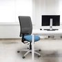 PIQUERAS Y CRESPO Silla de oficina Zulema con mecanismo Sincro/Traslack, Gris y Blanco